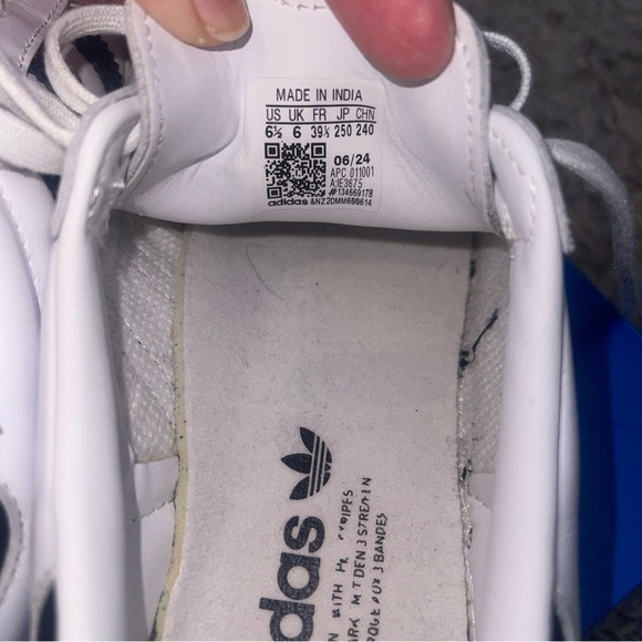 Adidas Samba OG Trainers 6.5Y/Women’s 8 Cloud White Core Black Clear - Picture 7 of 11